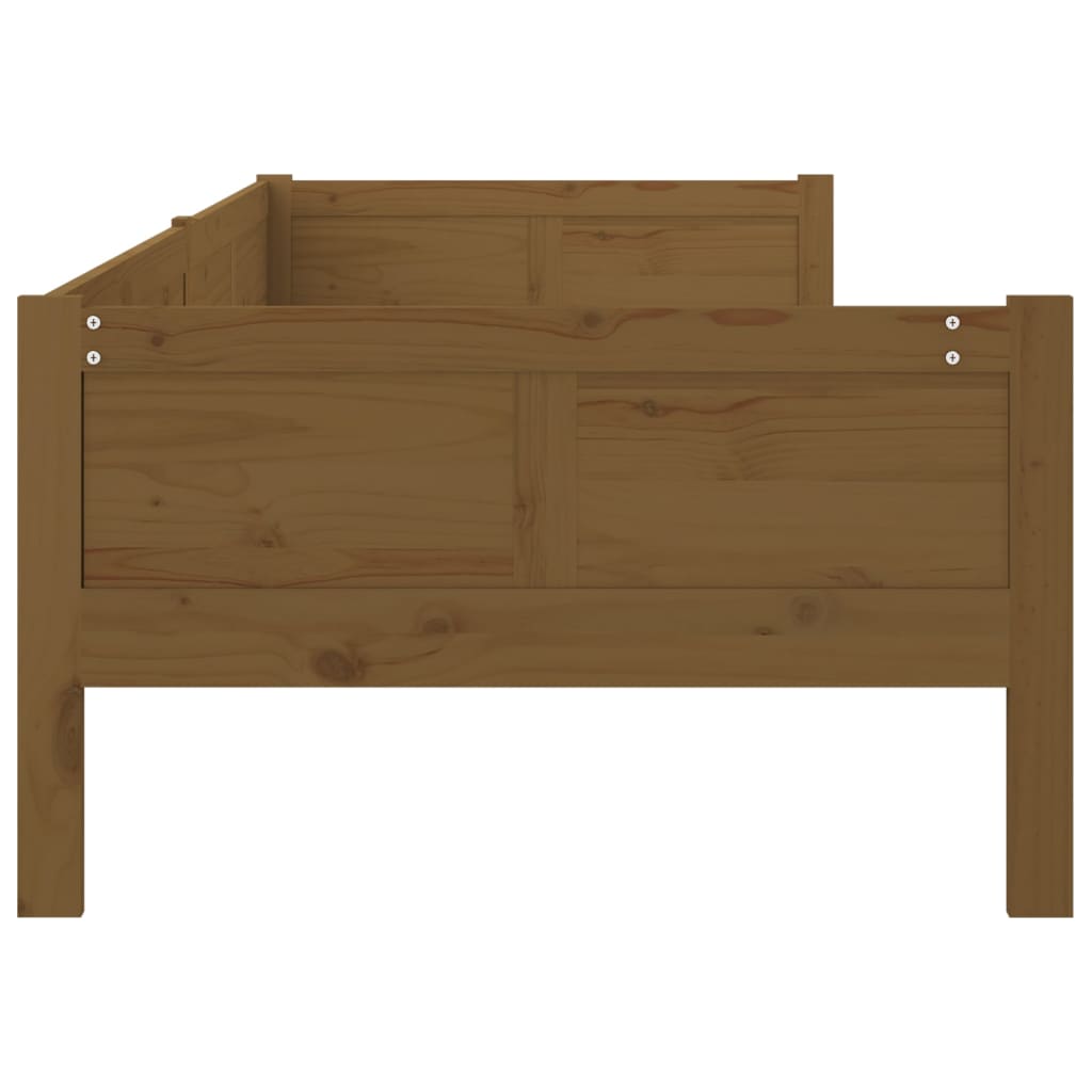 Day Bed without Mattress Honey Brown Solid Wood Pine 90x190 cm
