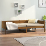 Day Bed without Mattress Honey Brown Solid Wood Pine 90x190 cm