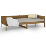 Day Bed without Mattress Honey Brown Solid Wood Pine 90x190 cm - Low Angle
