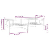 Day Bed without Mattress Honey Brown Solid Wood Pine 90x190 cm - Extra Image