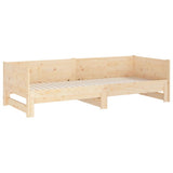Pull-out Day Bed without Mattress Solid Wood Pine 2x(90x190) cm