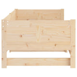 Pull-out Day Bed without Mattress Solid Wood Pine 2x(90x190) cm - Close-Up Angle