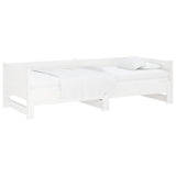 Pull-out Day Bed without Mattress White 2x(90x190) cm - Top-Down View
