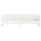 Pull-out Day Bed without Mattress White 2x(90x190) cm - 45-Degree Angle