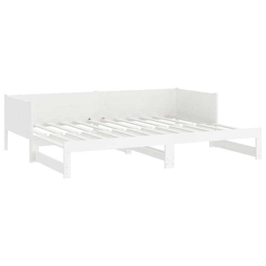 Pull-out Day Bed without Mattress White 2x(90x190) cm