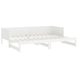Pull-out Day Bed without Mattress White 2x(90x190) cm