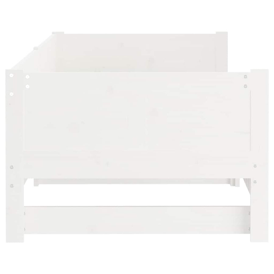 Pull-out Day Bed without Mattress White 2x(90x190) cm