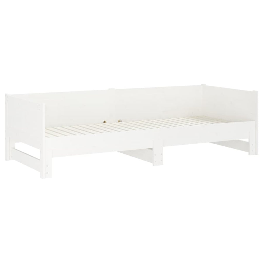 Pull-out Day Bed without Mattress White 2x(90x190) cm