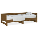 Pull-out Day Bed without Mattress Honey Brown 2x(90x190) cm - Front View