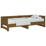 Pull-out Day Bed without Mattress Honey Brown 2x(90x190) cm - Top-Down View