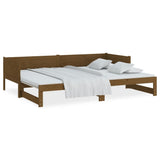 Pull-out Day Bed without Mattress Honey Brown 2x(90x190) cm - Extra Image
