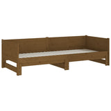 Pull-out Day Bed without Mattress Honey Brown 2x(90x190) cm