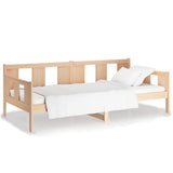 Day Bed without Mattress Solid Wood Pine 90x190 cm - Front View