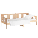 Day Bed without Mattress Solid Wood Pine 90x190 cm - Side View