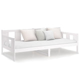 Day Bed without Mattress White Solid Wood Pine 90x190 cm