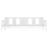 Day Bed without Mattress White Solid Wood Pine 90x190 cm