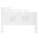 Day Bed without Mattress White Solid Wood Pine 90x190 cm - Low Angle