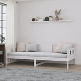 Day Bed without Mattress White Solid Wood Pine 90x190 cm