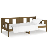 Day Bed without Mattress Honey Brown Solid Wood Pine 90x190 cm - Front View