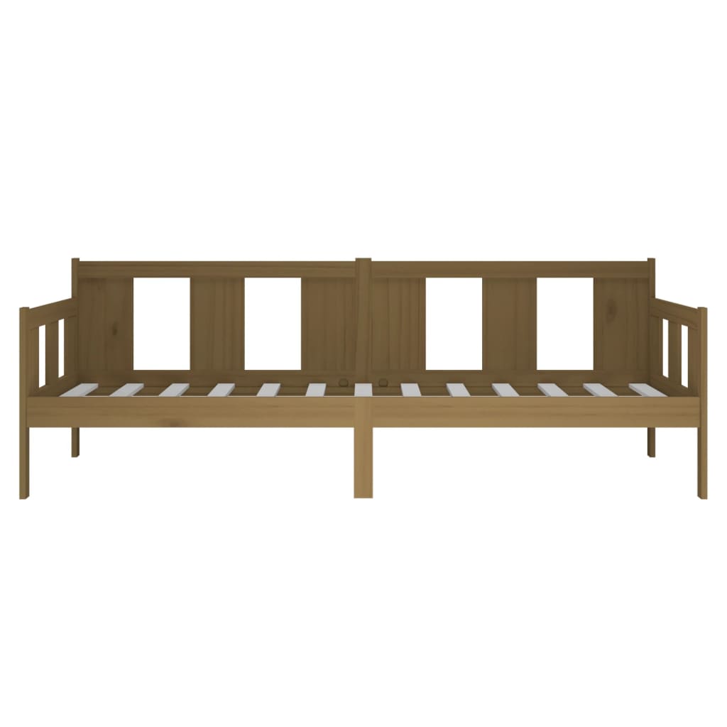 Day Bed without Mattress Honey Brown Solid Wood Pine 90x190 cm