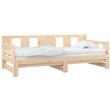 Pull-out Day Bed without Mattress Solid Wood Pine 2x(90x190) cm - Side View