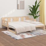 Pull-out Day Bed without Mattress Solid Wood Pine 2x(90x190) cm - Top-Down View