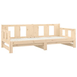 Pull-out Day Bed without Mattress Solid Wood Pine 2x(90x190) cm - Close-Up Angle