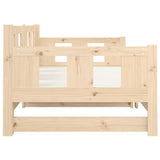 Pull-out Day Bed without Mattress Solid Wood Pine 2x(90x190) cm - Extra Image