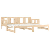 Pull-out Day Bed without Mattress Solid Wood Pine 2x(90x190) cm - Extra Image