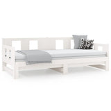 Pull-out Day Bed without Mattress White 2x(90x190) cm - 45-Degree Angle