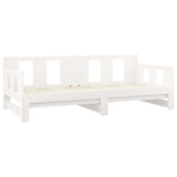 Pull-out Day Bed without Mattress White 2x(90x190) cm - Close-Up Angle