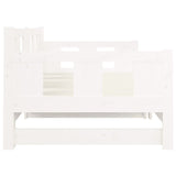 Pull-out Day Bed without Mattress White 2x(90x190) cm - Extra Image