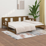 Pull-out Day Bed without Mattress Honey Brown 2x(90x190) cm
