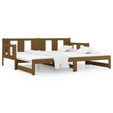 Pull-out Day Bed without Mattress Honey Brown 2x(90x190) cm