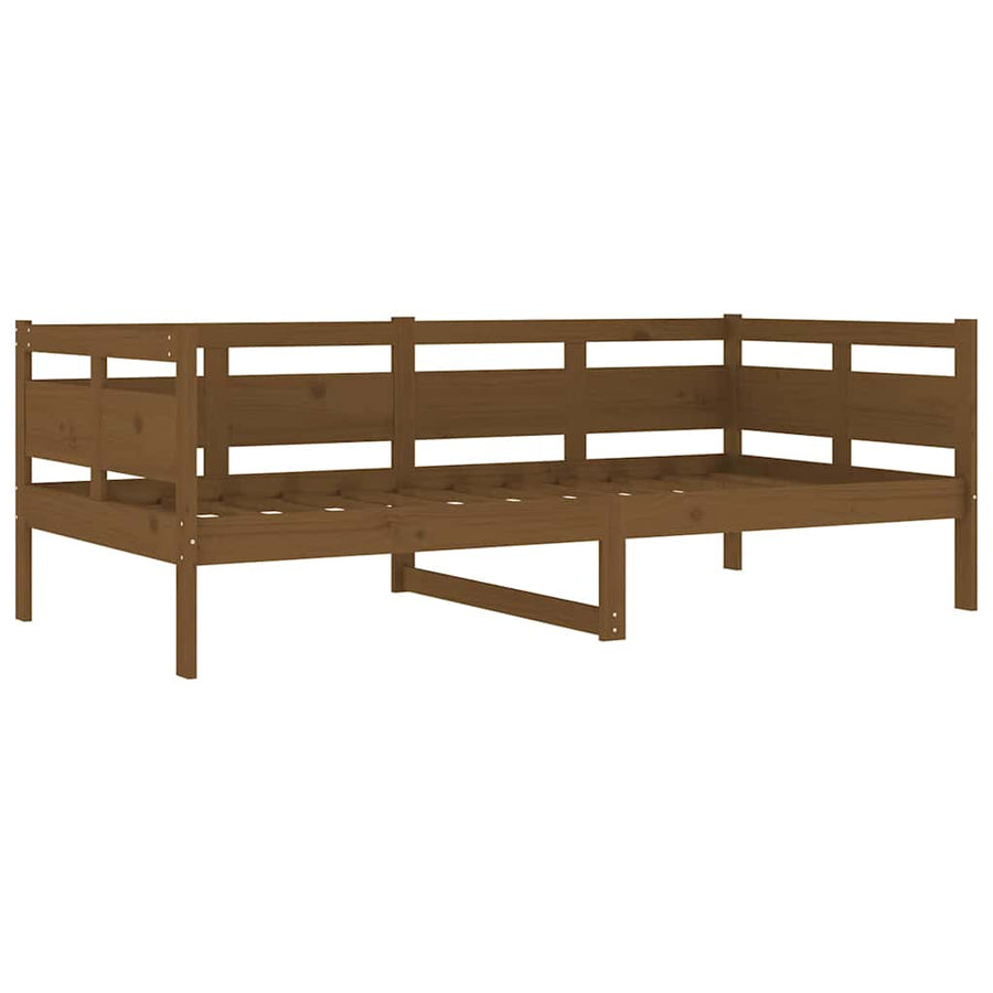 Day Bed without Mattress Honey Brown Solid Wood Pine 90x190 cm