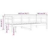 Day Bed without Mattress Honey Brown Solid Wood Pine 90x190 cm