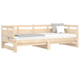 Pull-out Day Bed without Mattress Solid Wood Pine 2x(90x190) cm - Side View