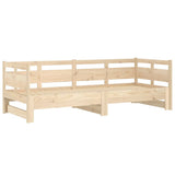 Pull-out Day Bed without Mattress Solid Wood Pine 2x(90x190) cm