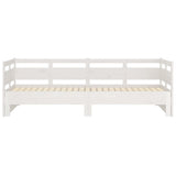 Pull-out Day Bed without Mattress White 2x(90x190) cm - Close-Up Angle
