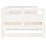 Pull-out Day Bed without Mattress White 2x(90x190) cm