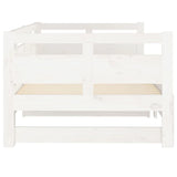 Pull-out Day Bed without Mattress White 2x(90x190) cm - Low Angle