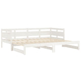 Pull-out Day Bed without Mattress White 2x(90x190) cm - Extra Image