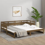 Pull-out Day Bed without Mattress Honey Brown 2x(90x190) cm
