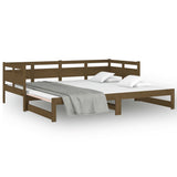Pull-out Day Bed without Mattress Honey Brown 2x(90x190) cm