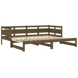 Pull-out Day Bed without Mattress Honey Brown 2x(90x190) cm - Extra Image