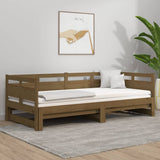 Pull-out Day Bed without Mattress Honey Brown 2x(90x190) cm