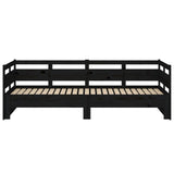 Pull-out Day Bed without Mattress Black 2x(90x190) cm