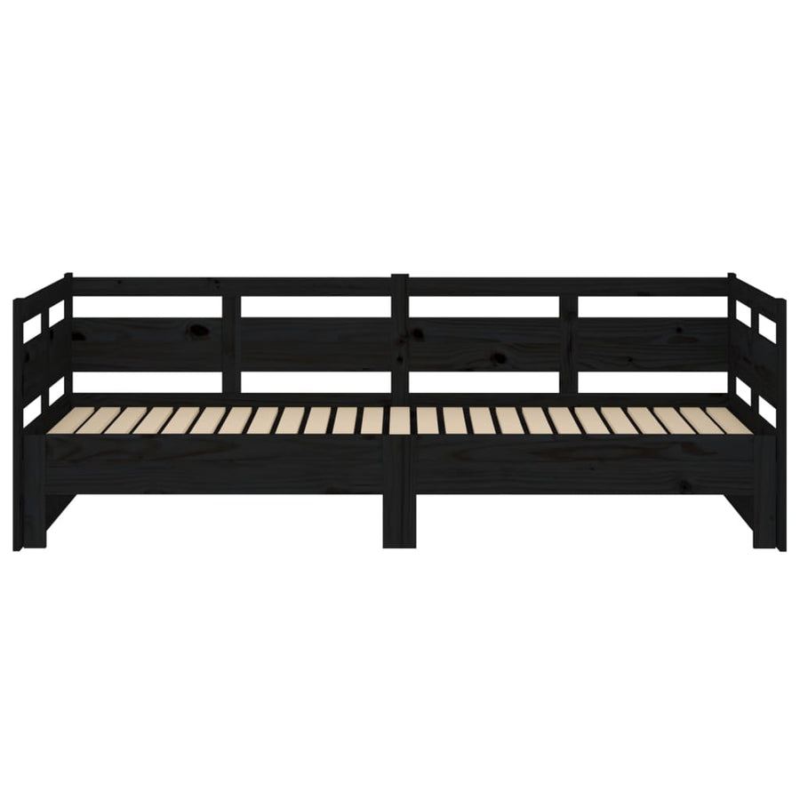 Pull-out Day Bed without Mattress Black 2x(90x190) cm