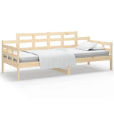 Day Bed without Mattress Solid Wood Pine 90x190 cm - Front View