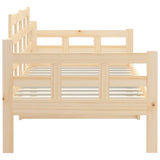 Day Bed without Mattress Solid Wood Pine 90x190 cm - Rear View